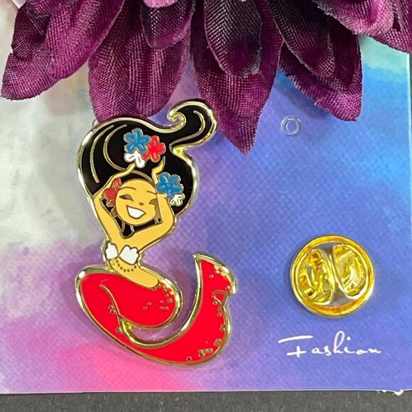 Alana Mermaid Lapel Pin Little Mermaid Sister Brooch Pin Accessories Jewelry - Picture 2 of 6